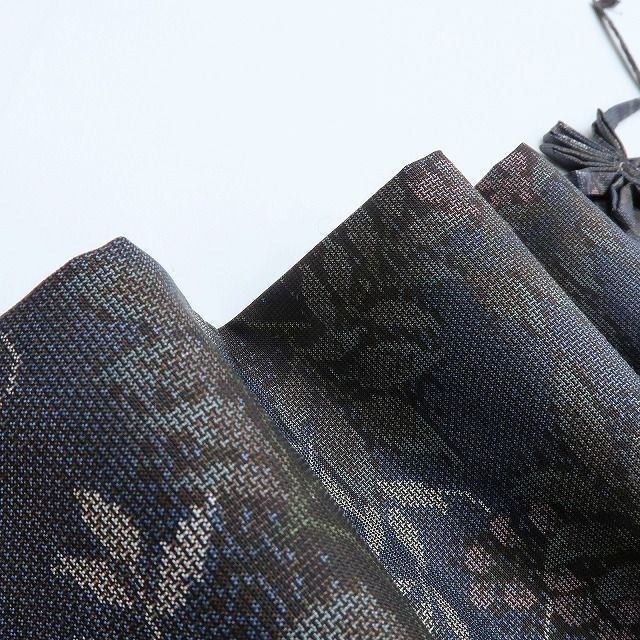 百華 Y 4122 正絹 大島紬 カタス式 ９マルキ 仕付け糸付 道中着