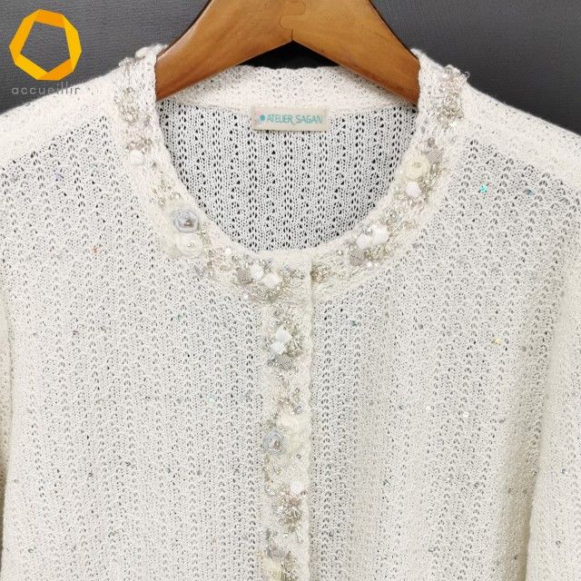 anc アトリエサガン ATELER SAGAN カーディガン ニット 長袖 花