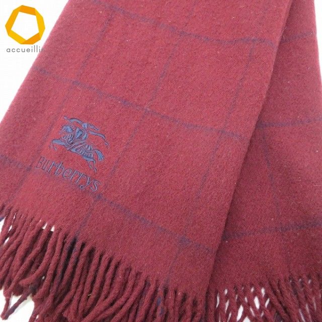 we バーバリー BURBERRY ストール ショール ブランケット エンジ 紺