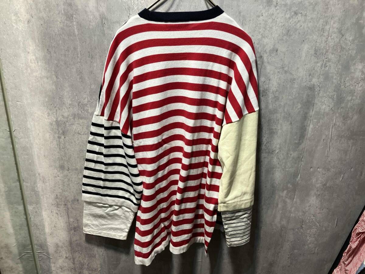 23ss Nagonstans mix border pullover ミックスボーダープル
