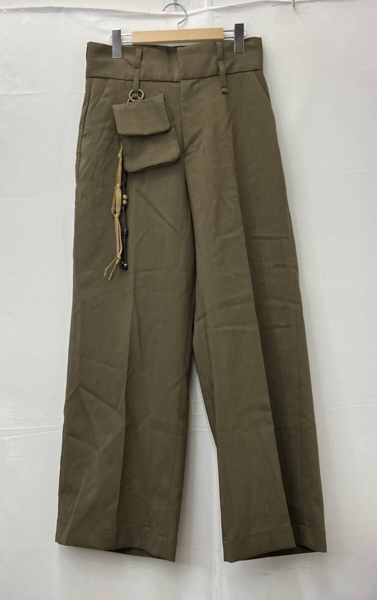 KOOI コーイ DOUBLE WAIST PANTS シャンブレー ダブルウエストパンツ ロングパンツ サイズ1 メンズ カーキ系 24 KO-AW 22