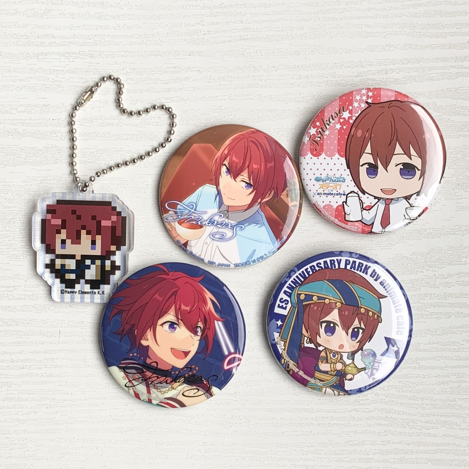 あんさんぶるスターズ Knights 朱桜司 缶バッジ キーホルダー まとめ売り あんさんぶるスターズ Knights グッズセット朱桜司 瀬名泉 缶バッジ