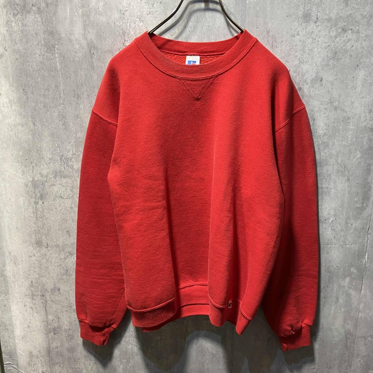 90s RUSSELL ATHLETIC 無地スウェット レッド Mサイズ ラッセルアスレチック 