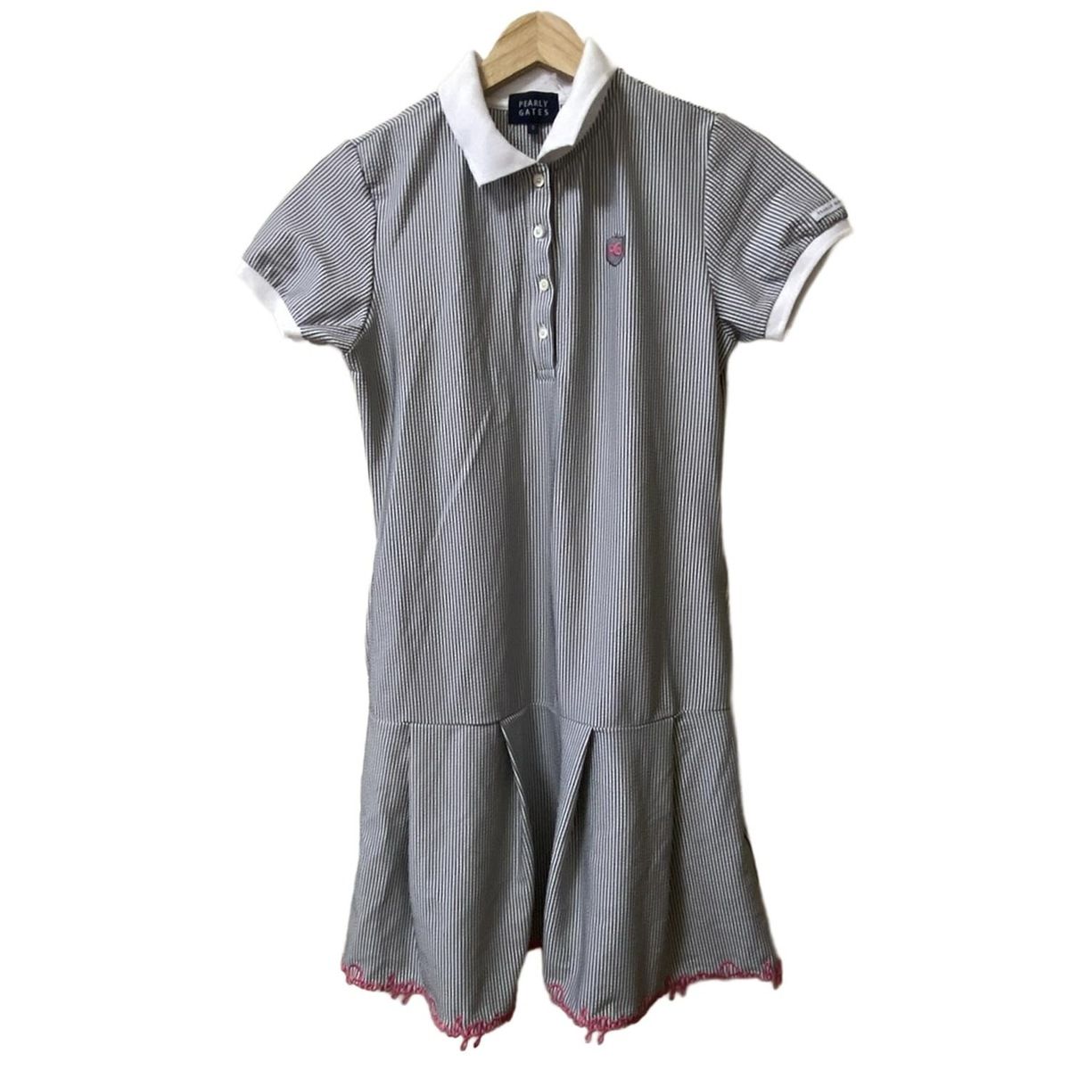 8月までパーリーゲイツレディースワンピースサイズ0 PEARLY GATES(パーリーゲイツ) ワンピース サイズ0 XS レディース - 白