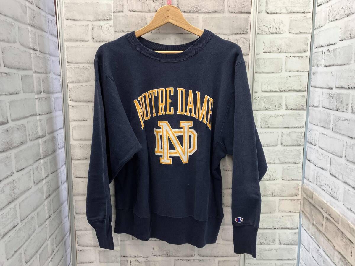 Champion/REVERSE WEAVE/古着/スウェット/Mサイズ/ネイビー/NOTRE DAME 