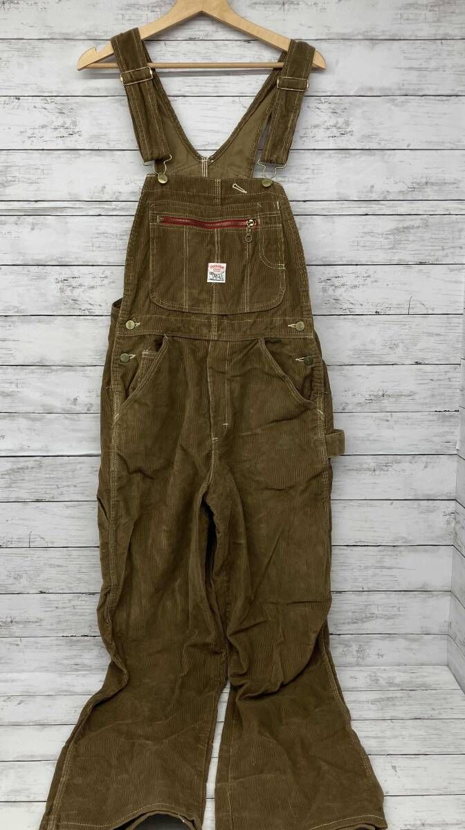 POINTER／オーバーオール／コーデュロイ／USA製／ビンテージ／ブラウン