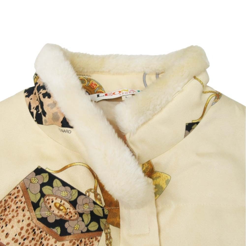 美品 LEONARD SPORT レオナールスポーツ 中綿 ジャケット バッグ 総柄