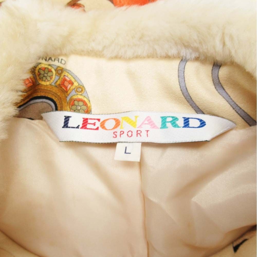 美品 LEONARD SPORT レオナールスポーツ 中綿 ジャケット バッグ 総柄