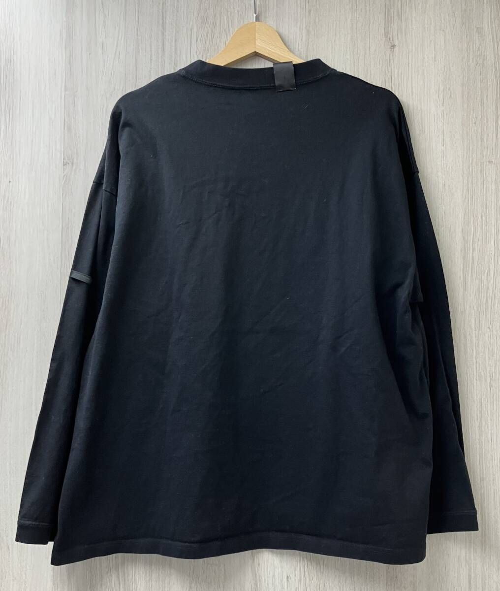 N. エヌハリウッド 2232-CS 14-037 クルーネック 長袖Tシャツ サイズ38 ブラック