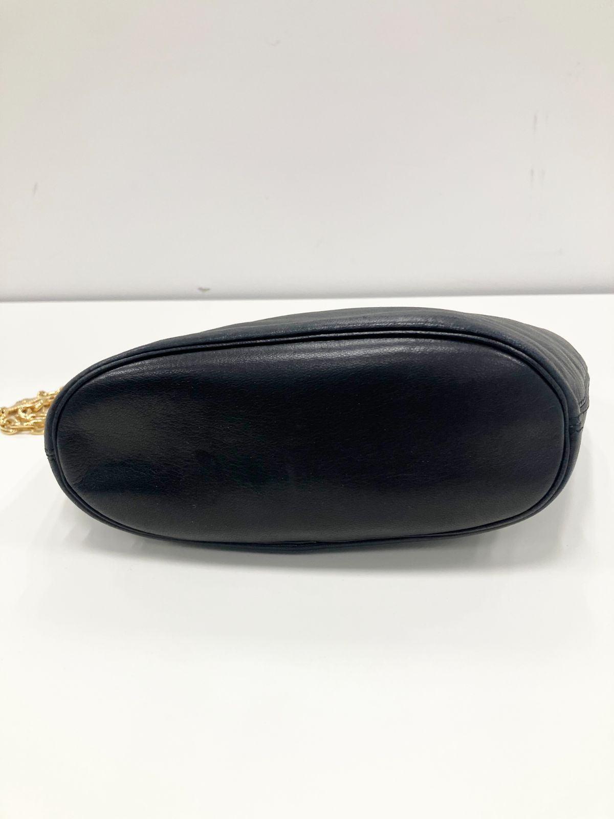 Christian Dior クリスチャンディオール レザー ゴールドチェーン