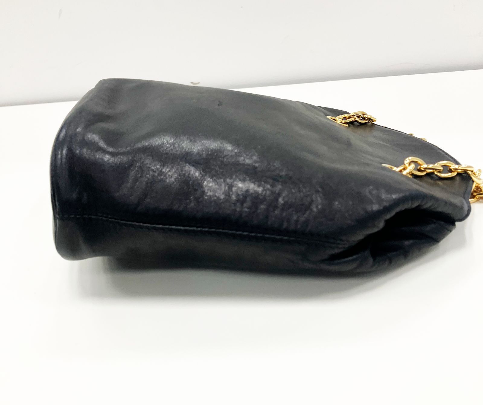 Christian Dior クリスチャンディオール レザー ゴールドチェーン