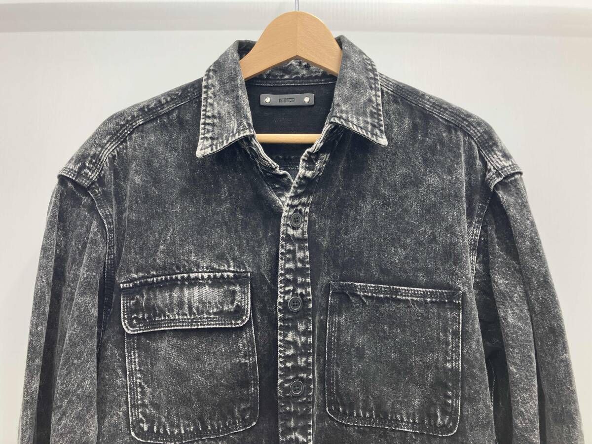 MINEDENIM マインデニム ブラックデニムシャツ 2210-5002-98-012