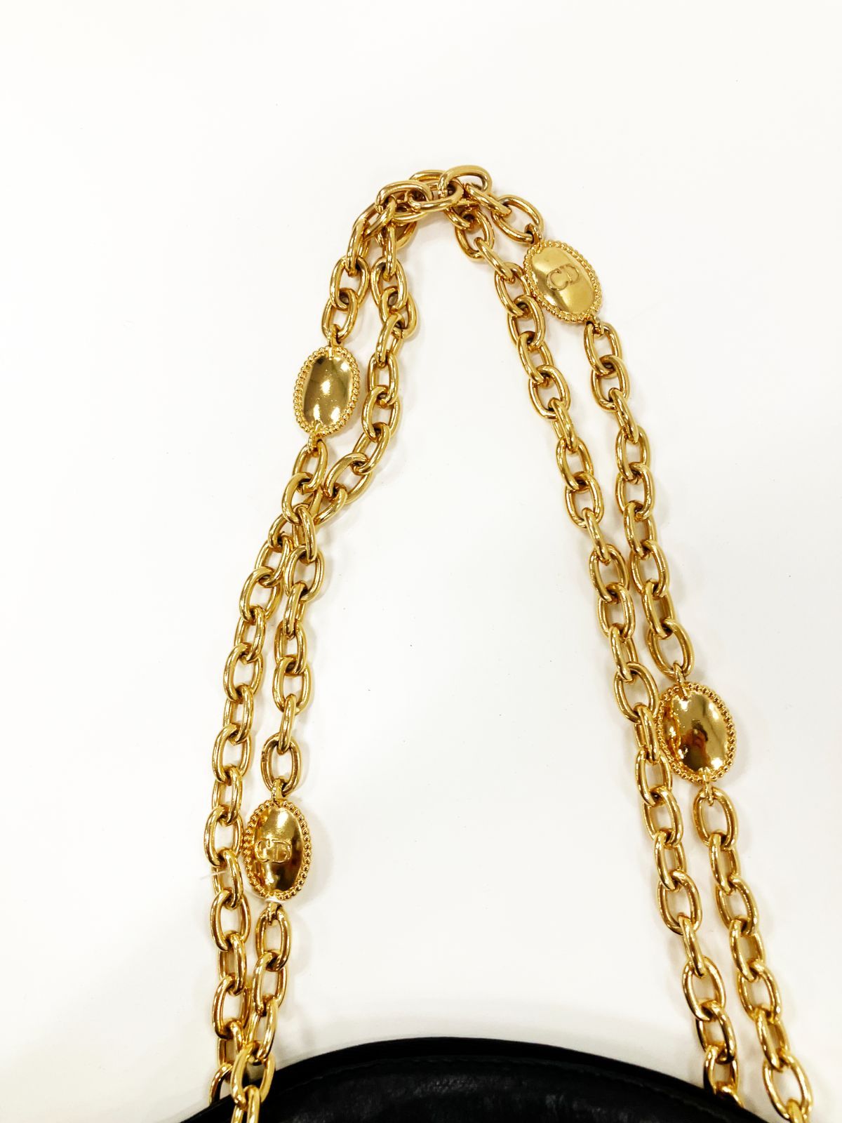 クリスチャンディオールChristianDiorゴールドチェーンショルダーバッグ Christian Dior クリスチャンディオール レザー ゴールドチェーン