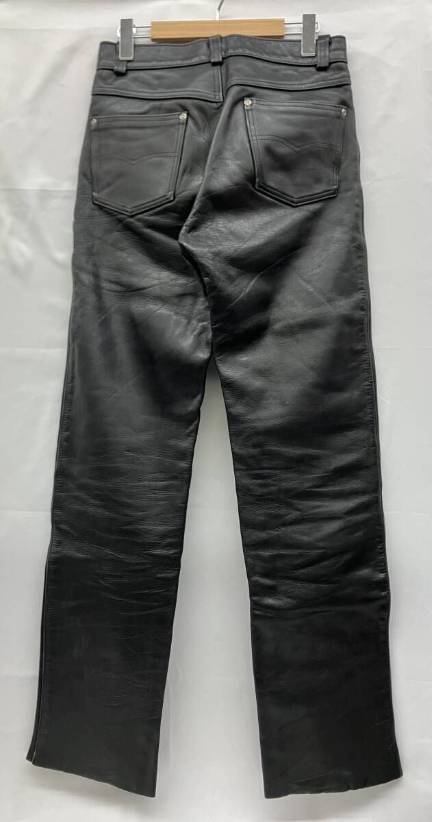 m*g様 美品■schott レザーパンツ 本革　ブラック 30 USA製 SCHOTT ショット レザー パンツ 販売 ボトム made in USA ブラック
