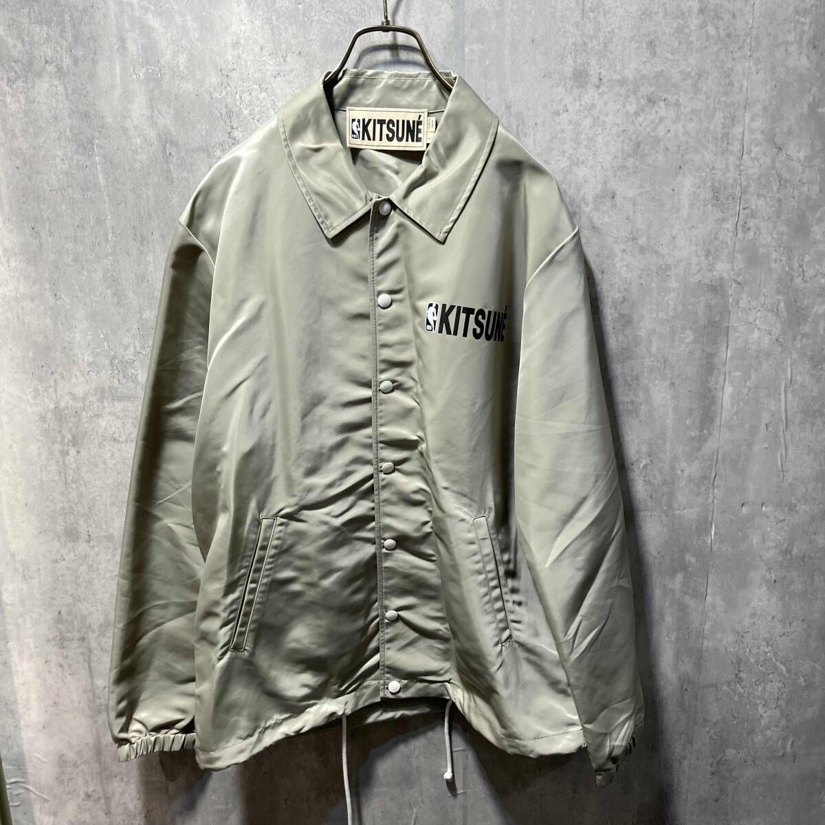 MAISON KITSUNE NBAナイロンコーチジャケット サイズL ベージュ系