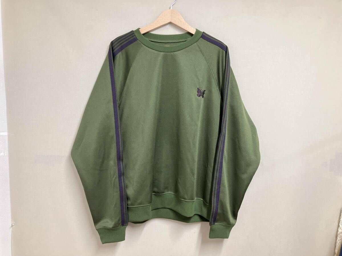 NEEDLES ニードルス TRACK CREW NECK SHIRT トラッククルーネックシャツ OT 227 ジャージ サイズL グリーン