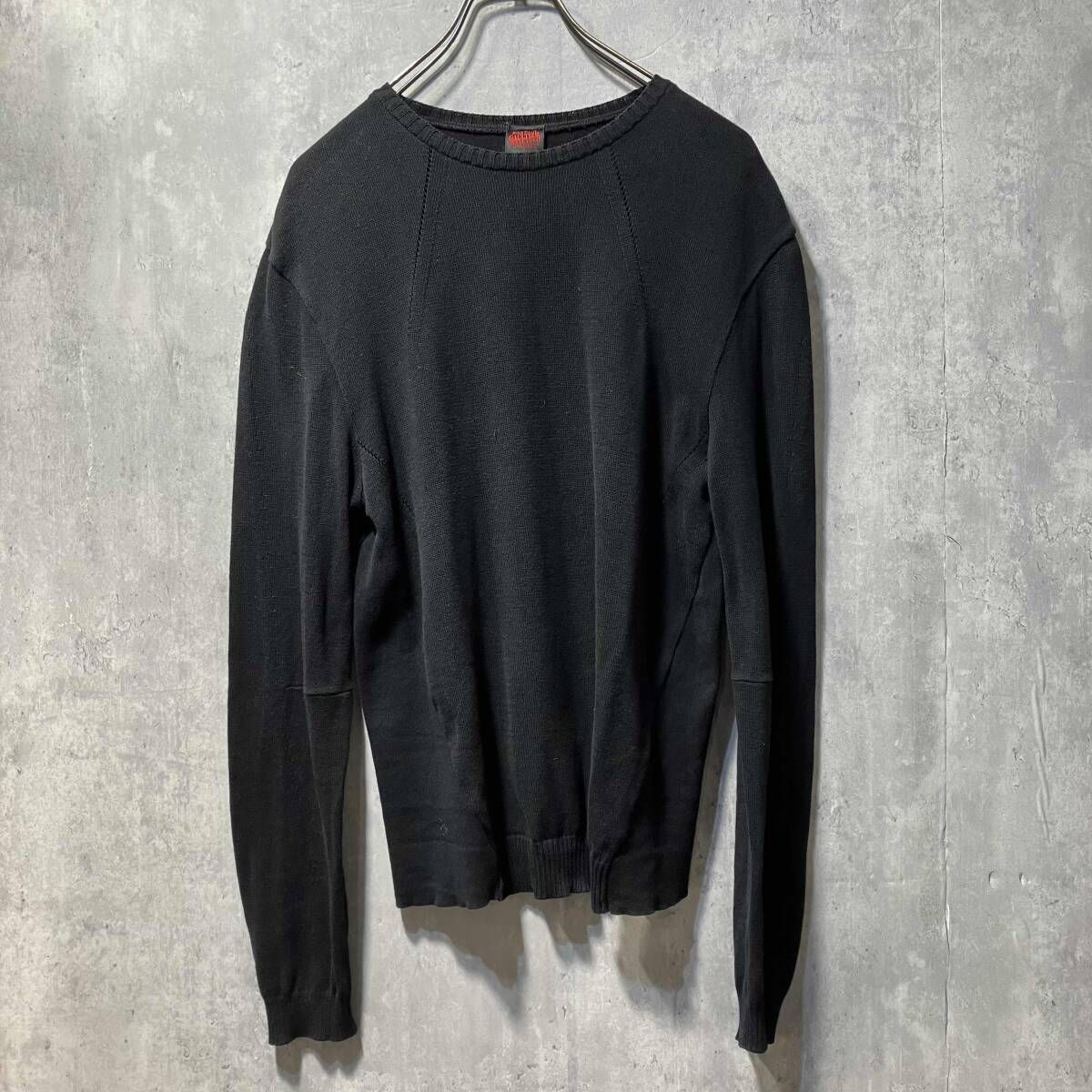 JEAN PAUL CREW NECK KNIT ニット サイズ48 ブラック ジャンポールゴルチエ