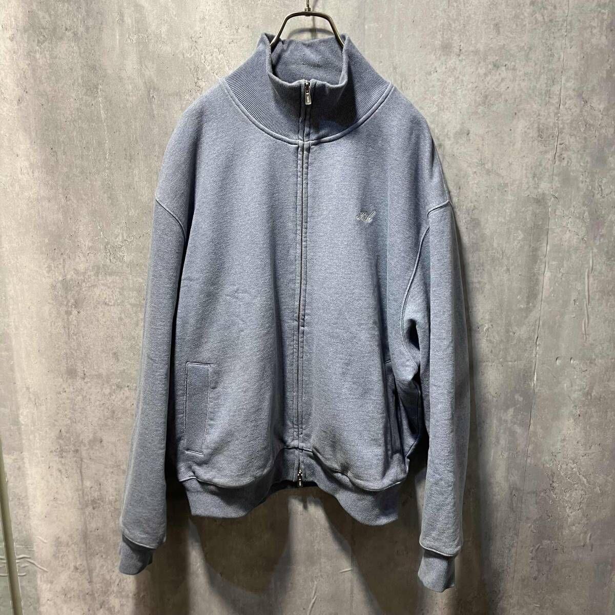 KITH ダブルジップロゴ刺繍ジャケット サイズM ブルー キス