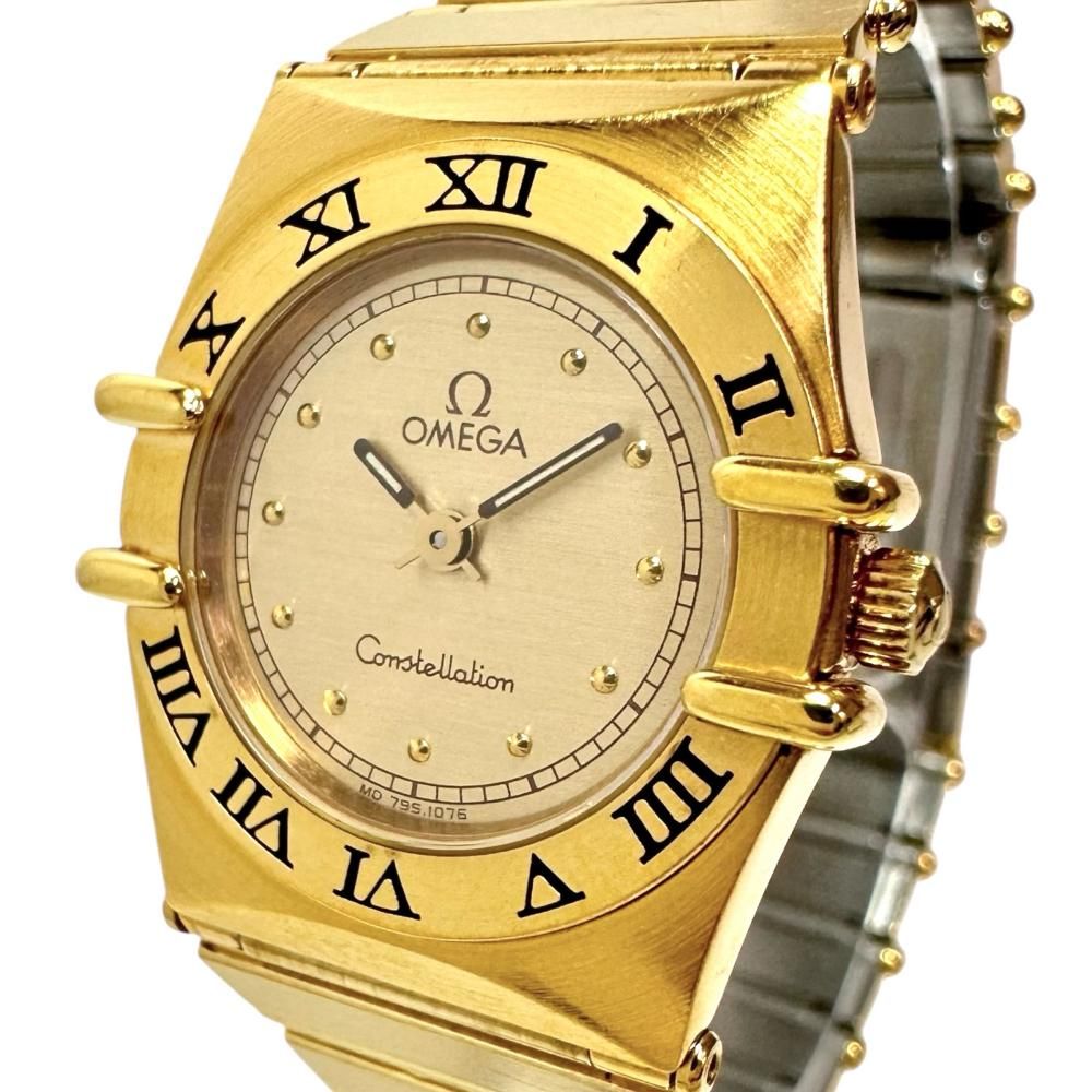 OMEGA/オメガ】コンステレーション 腕時計 GP クオーツ シャンパン