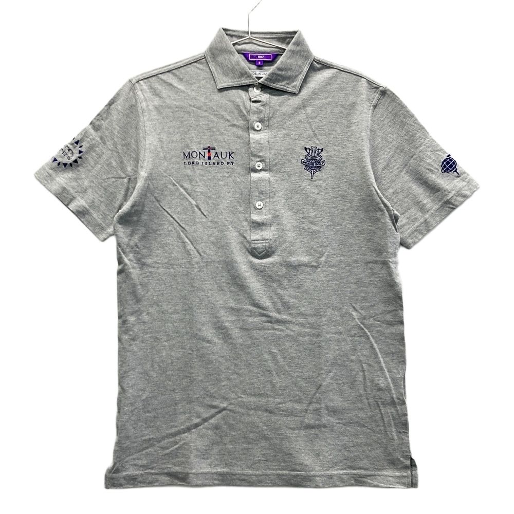 サイズ：S BEAMS GOLF ビームスゴルフ 半袖ポロシャツ ロゴ刺繍 グレー系 [240101549111] ゴルフウェア メンズ ストスト