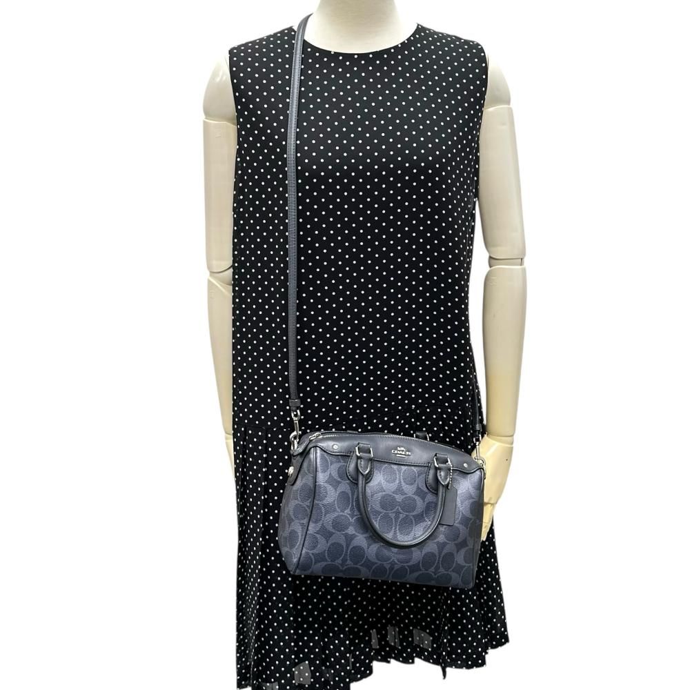 COACH/コーチ】F57672 シグネチャー ミニボストン ショルダー 2way