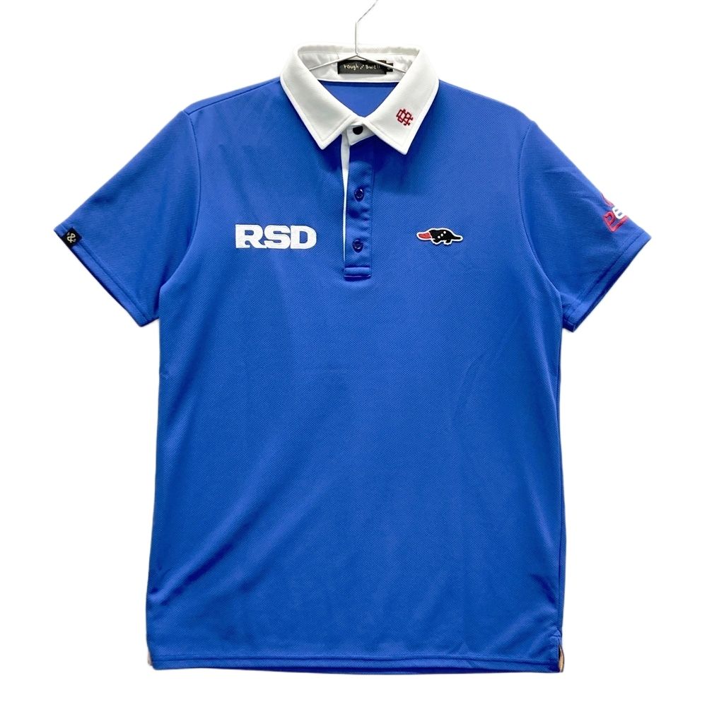 サイズ：S ROUGH&SWELL ラフアンドスウェル 半袖ポロシャツ ブルー系