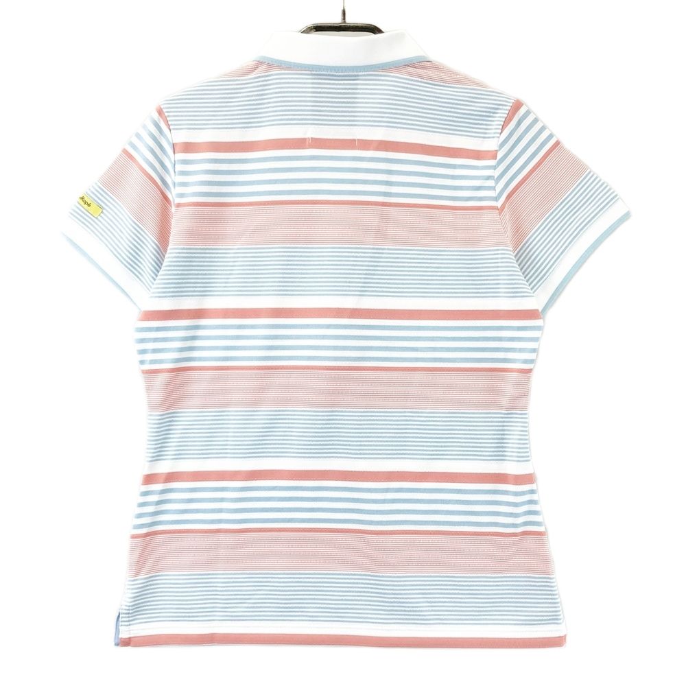 サイズ：L JUN&ROPE ジュン アンド ロペ 半袖ポロシャツ ボーダー柄