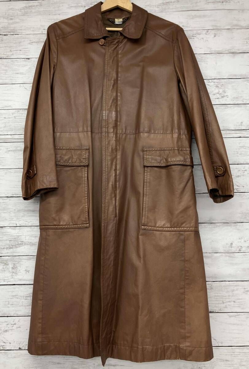 ★ D'URBAN 牛革 リアルレザー ベルト付き トレンチコート ☆ D'URBAN 牛革 リアルレザー ベルト付き トレンチコート DURBAN