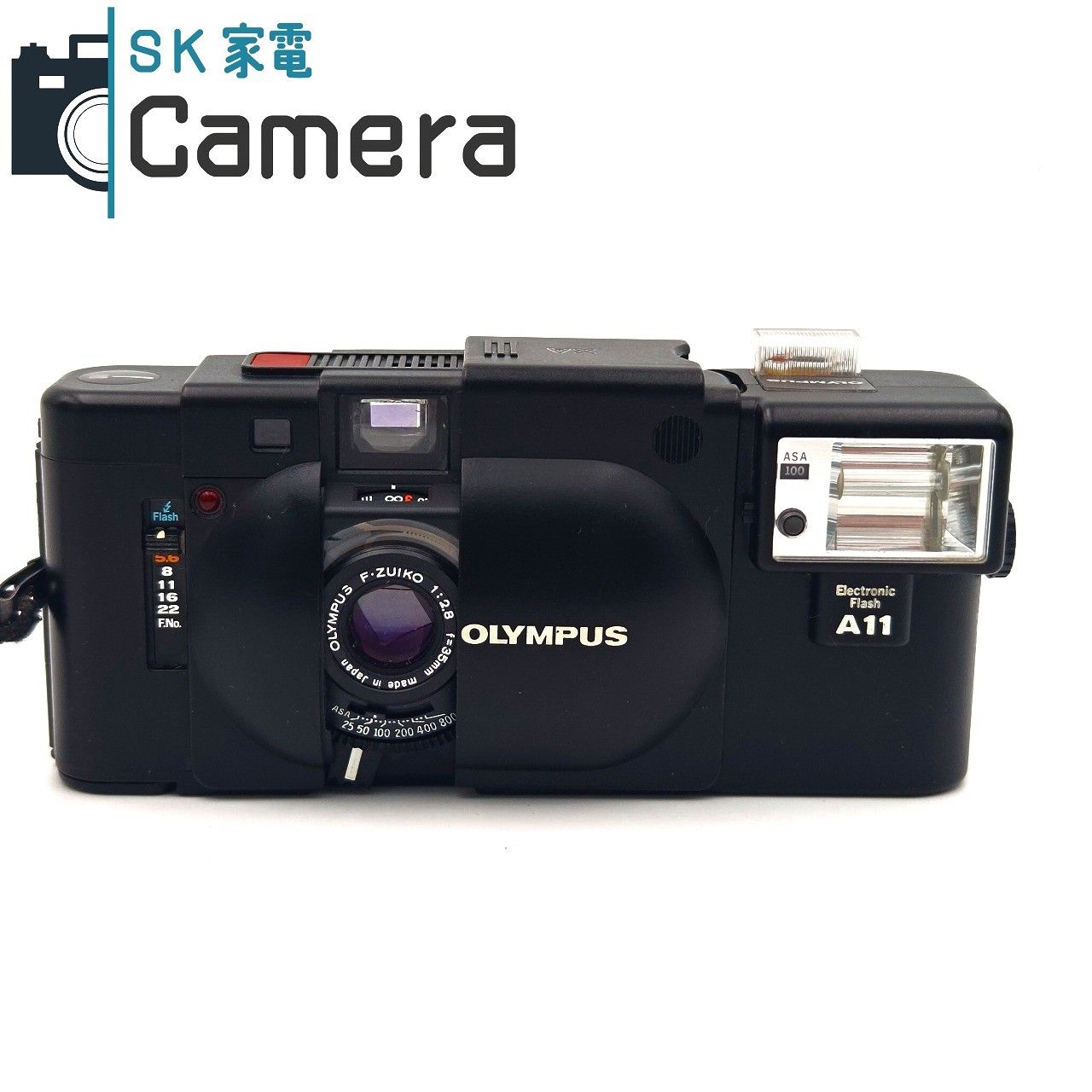 中古】 OLYMPUS XA F.ZUIKO 35mm F2.8 Electronic Flash A11