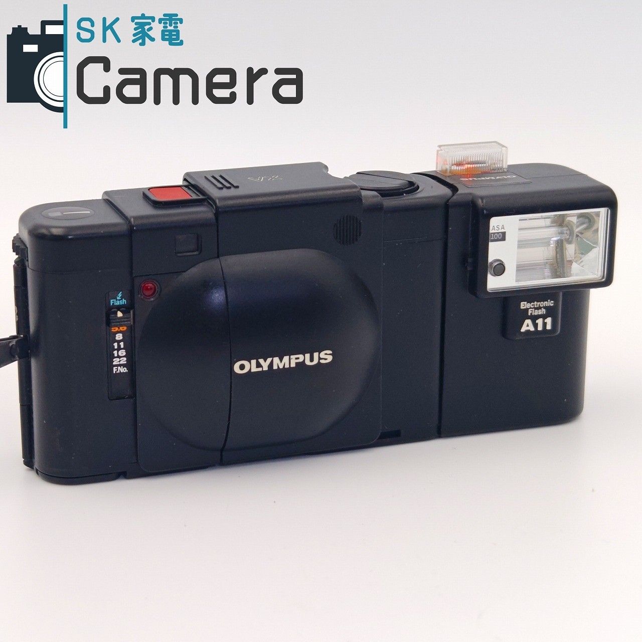 中古】 OLYMPUS XA F.ZUIKO 35mm F2.8 Electronic Flash A11
