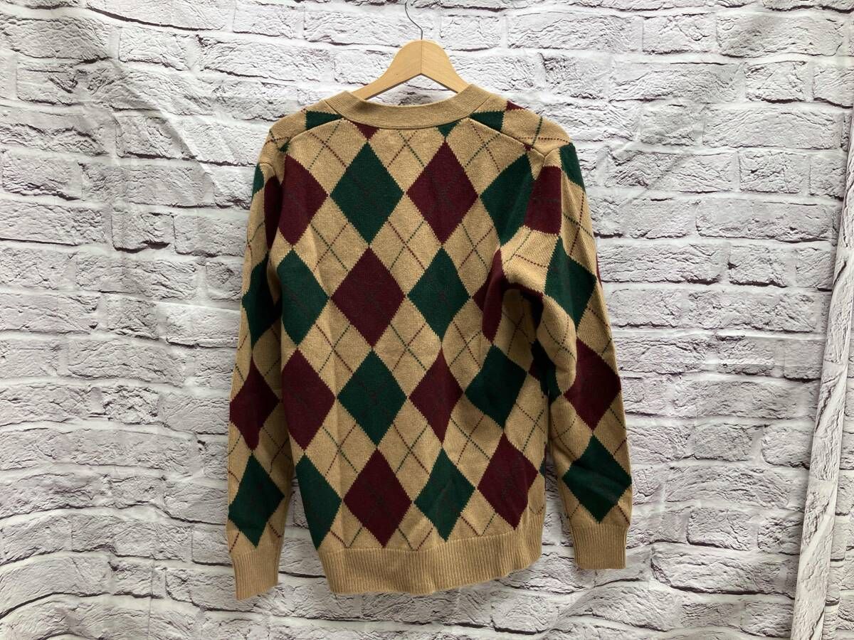 POLO RALPH LAUREN カシミヤ混 アーガイル カーディガン 表記サイズ S ベージュ系