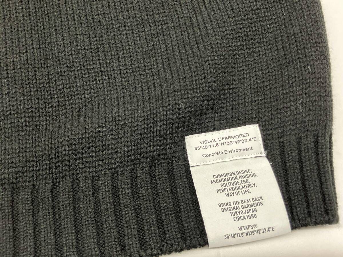 WTAPS ニットベスト ダブルタップス Vネック 23AW 配送 ブラック size01