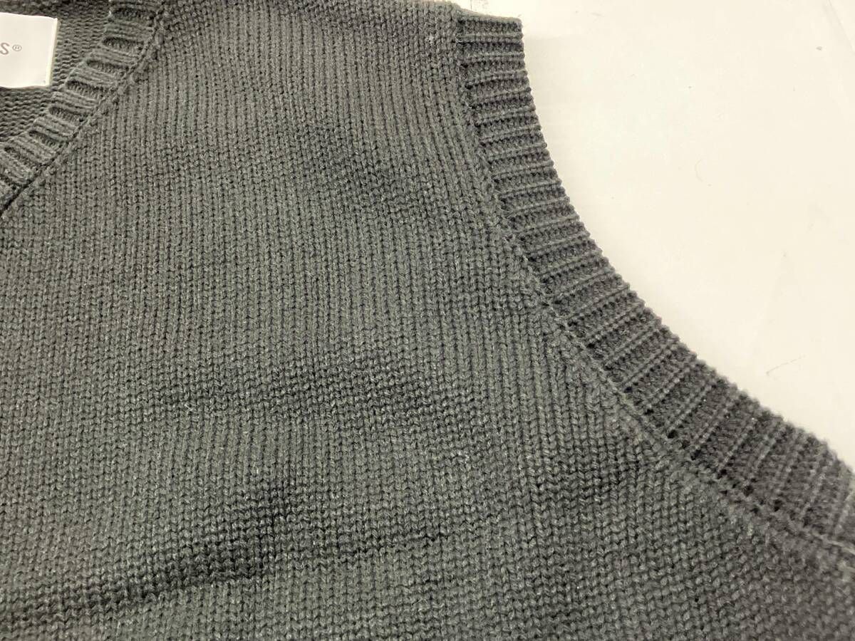 WTAPS ニットベスト ダブルタップス Vネック 23AW 配送 ブラック size01