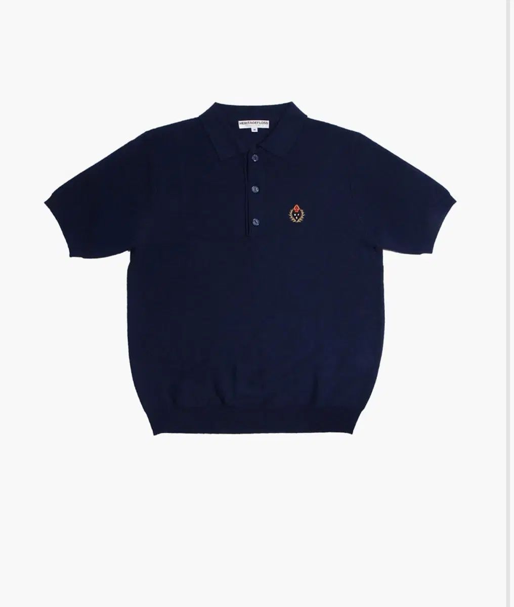 HERITAGE FLOSS クレスト ポロシャツ ネイビー