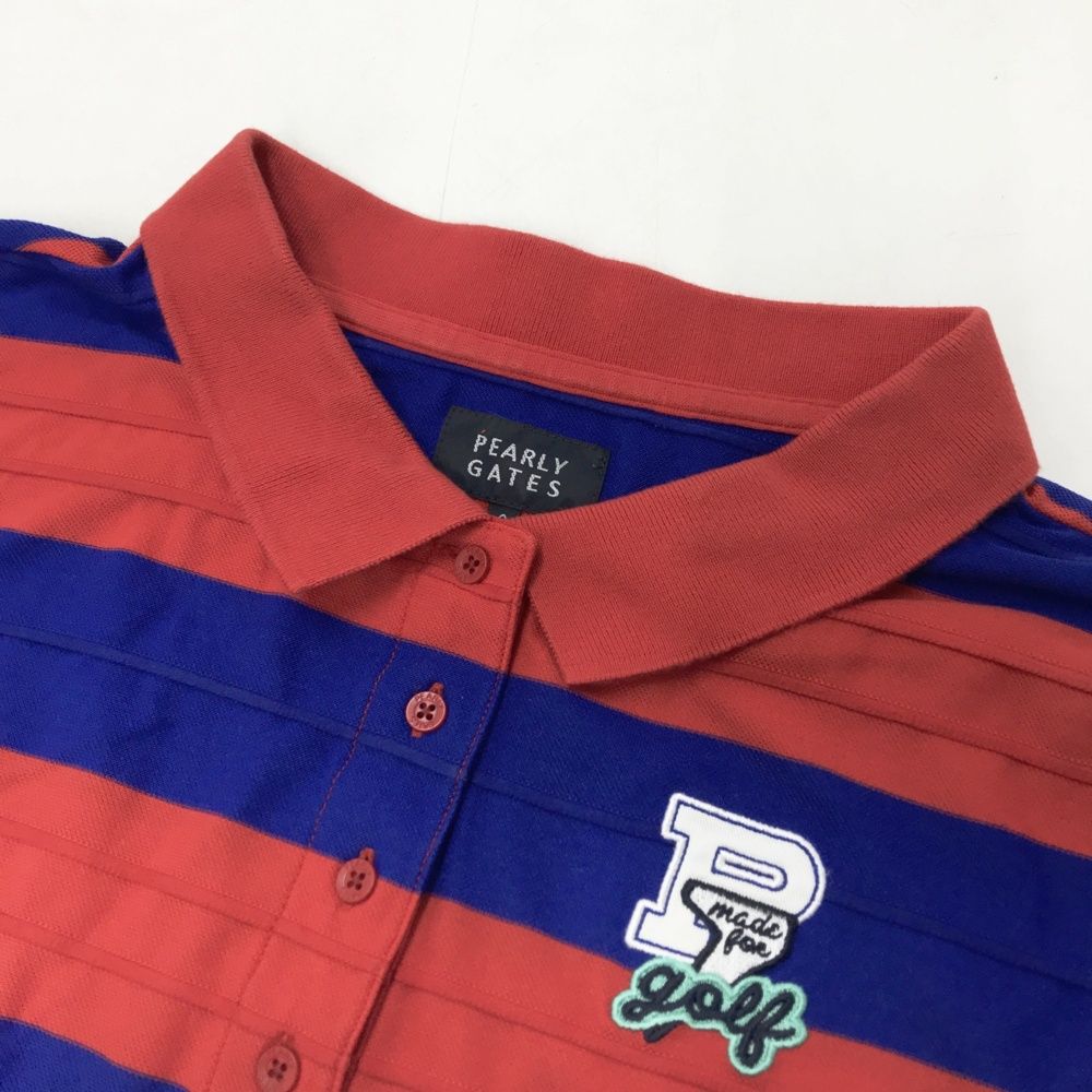 サイズ：0 PEARLY GATES パーリーゲイツ 半袖ポロシャツ ボーダー柄