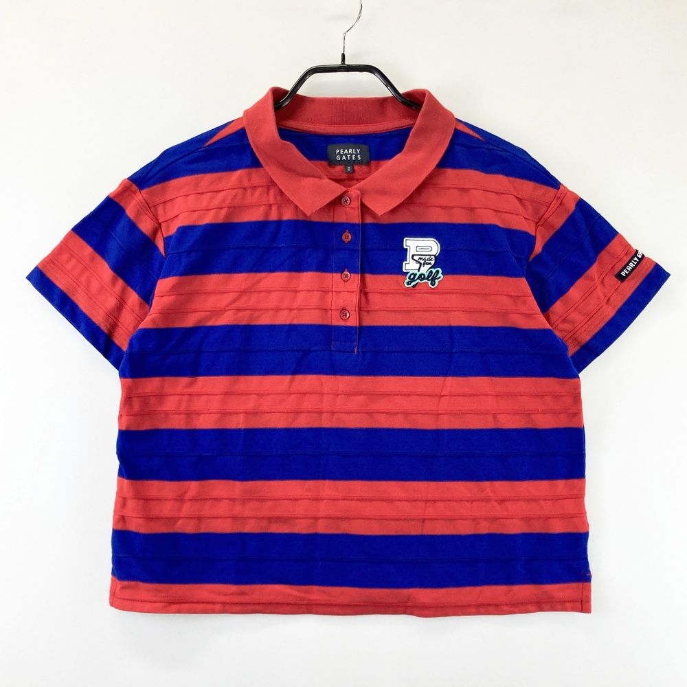 サイズ：0 PEARLY GATES パーリーゲイツ 半袖ポロシャツ ボーダー柄