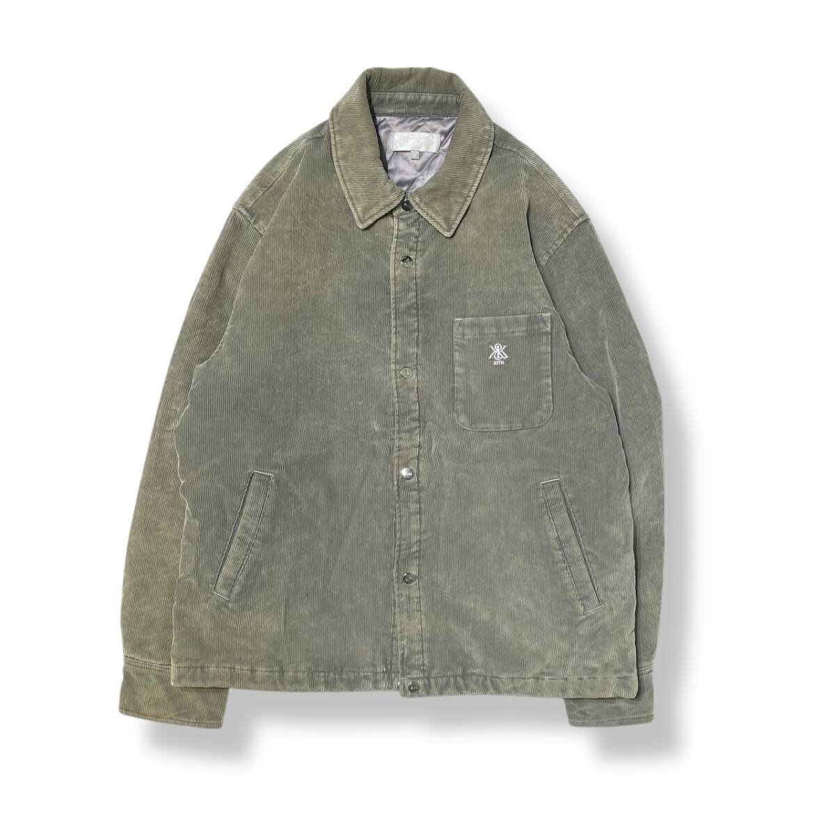 24AW KITH ジャケット ウォッシュドコーデュロイ パフシャツ 