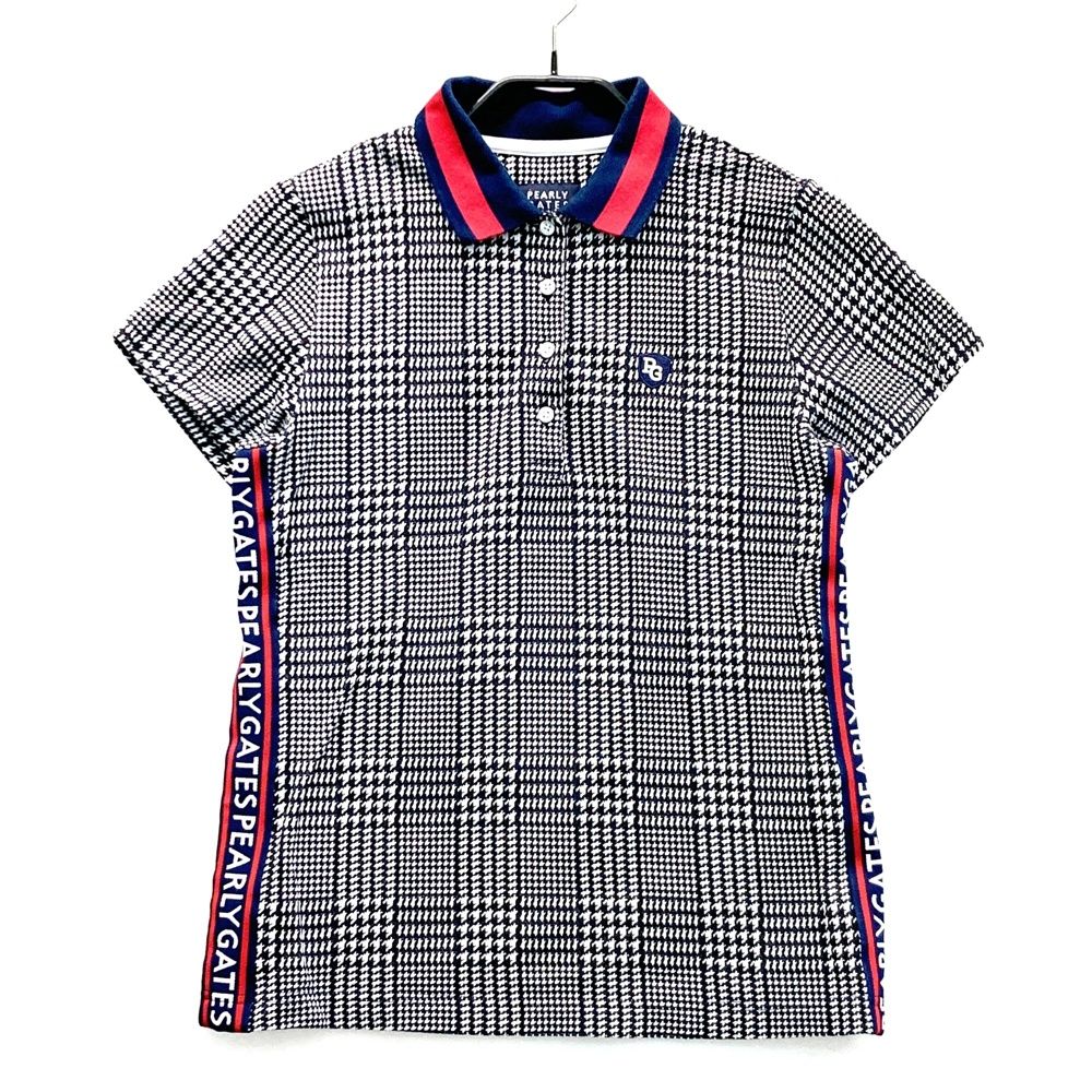 【美品】PEARLYGATES パーリーゲイツ シャツ 0 サイズ：0 PEARLY GATES パーリーゲイツ 半袖ポロシャツ サイドロゴ