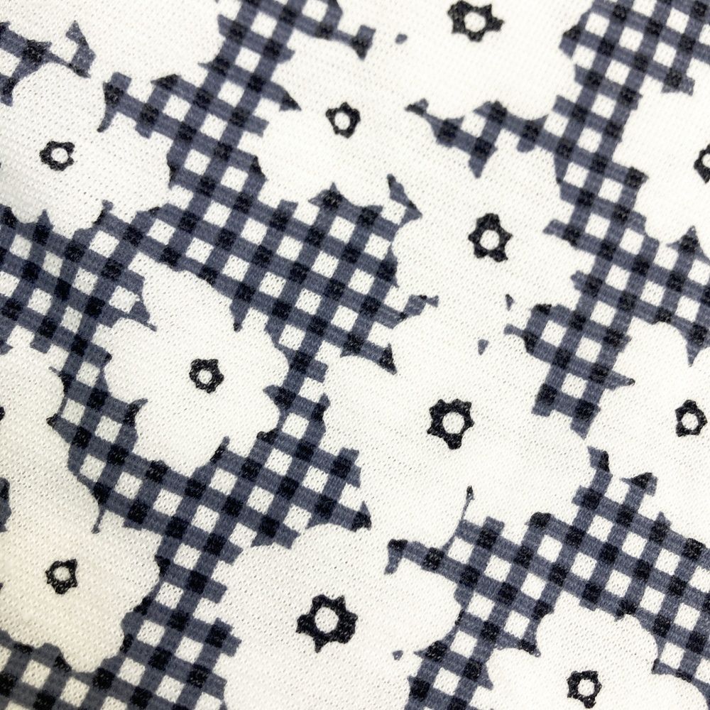 サイズ：0 PEARLY GATES パーリーゲイツ 半袖ポロシャツ チェック×花柄