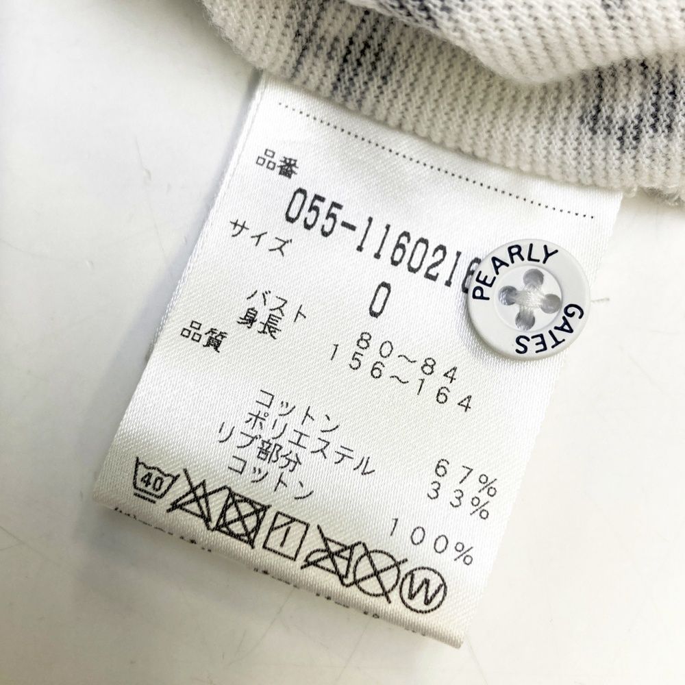 サイズ：0 PEARLY GATES パーリーゲイツ 半袖ポロシャツ チェック×花柄