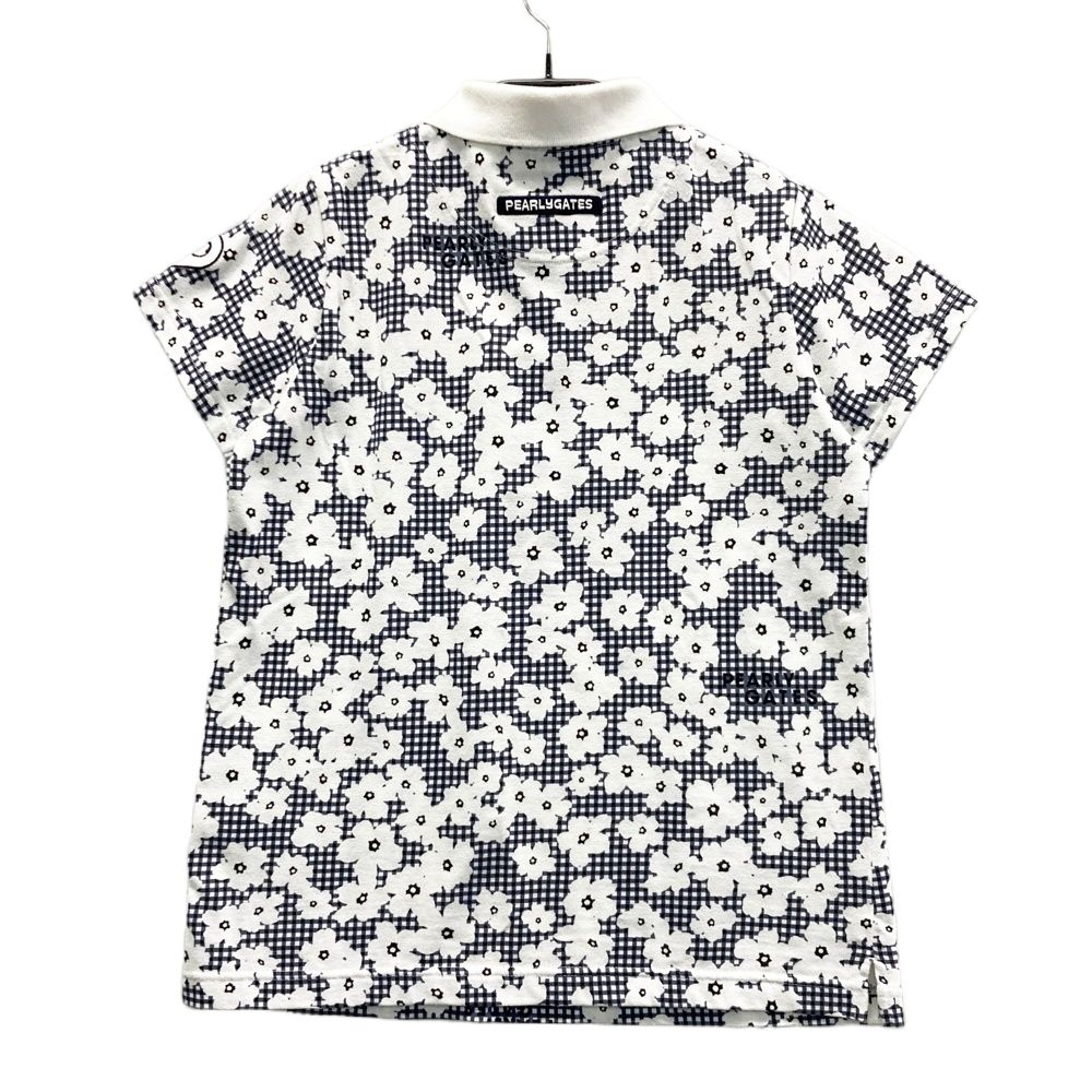 サイズ：0 PEARLY GATES パーリーゲイツ 半袖ポロシャツ チェック×花柄