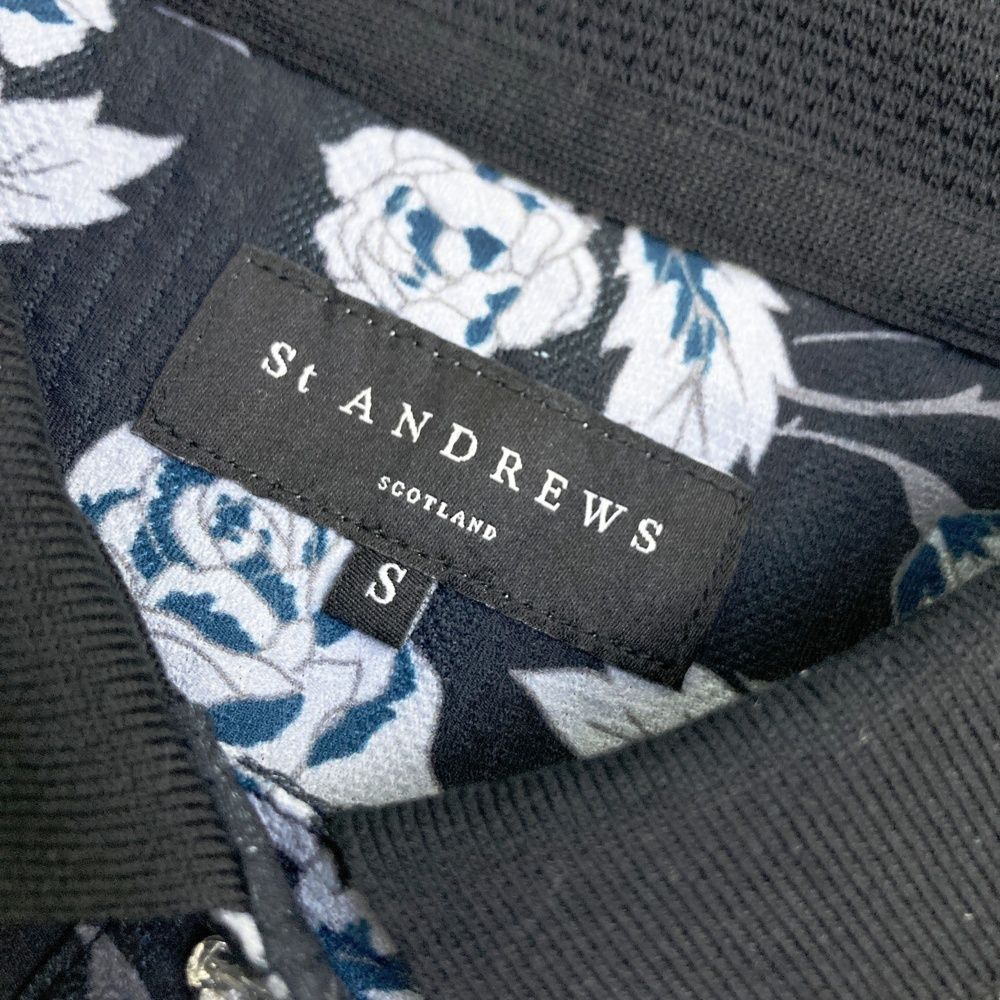 サイズ：S ST ANDREWS セントアンドリュース 半袖ポロシャツ 花柄