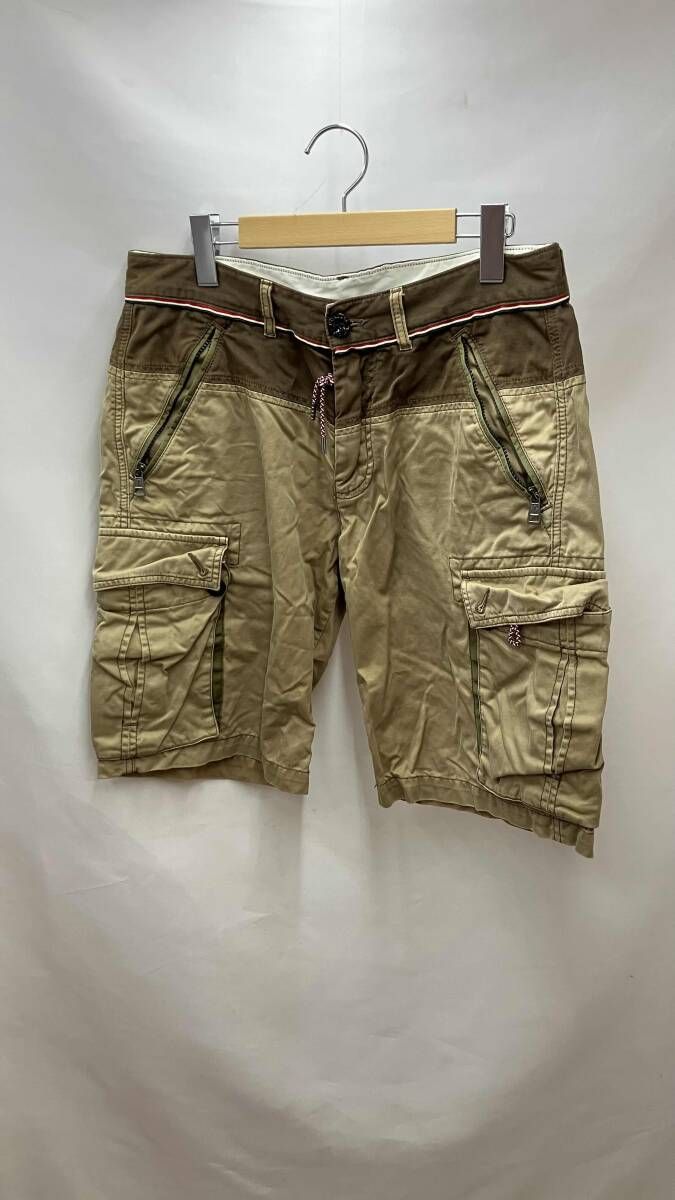 MONCLER モンクレール パンタロンバルミューダ ハーフ 綿パン サイズ50 カーキ 夏