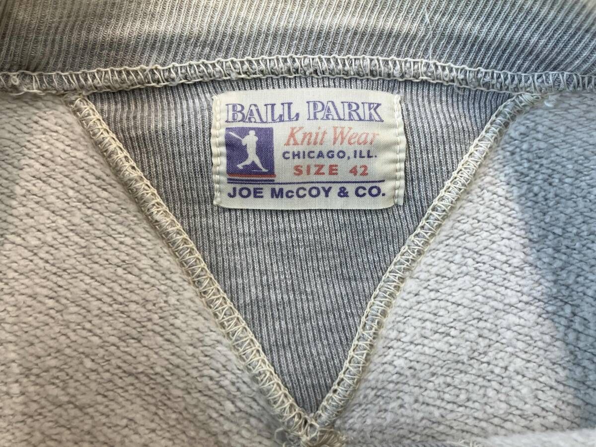 JOE McCOY ジョーマッコイ スウェット 90s~ グレー BALL PARK 両V