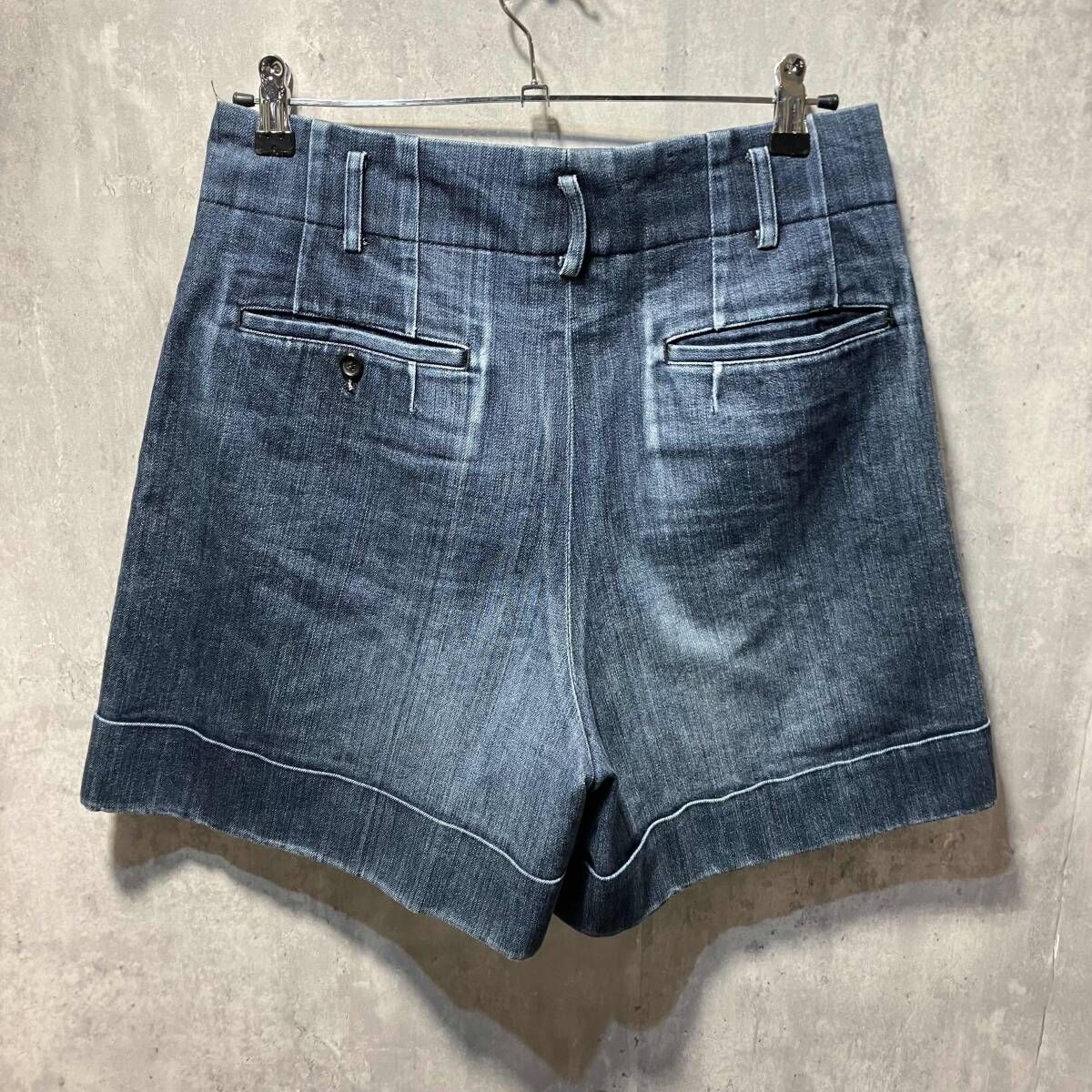 21 ss COMME des GARCONS シルクコットンショートパンツ GHP 007 サイズS ブルー系 コムデギャルソン