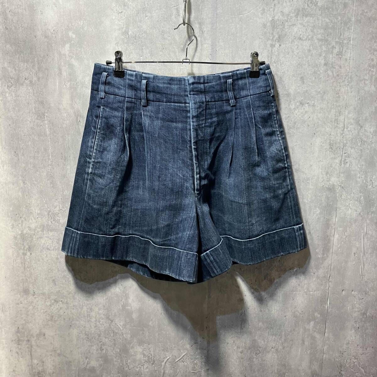 21 ss COMME des GARCONS シルクコットンショートパンツ GHP 007 サイズS ブルー系 コムデギャルソン