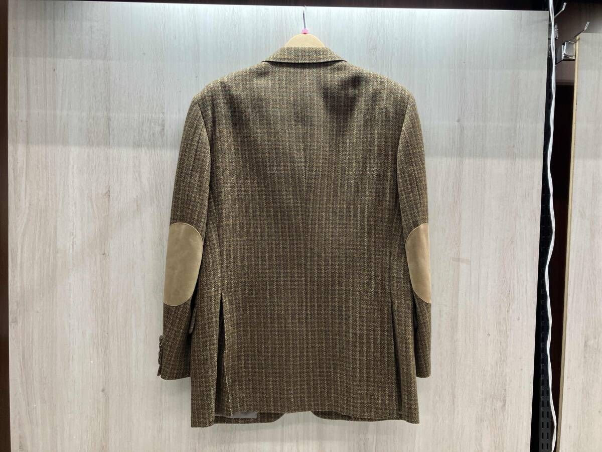 最も安い Burberrys' BBE72-746-58 格子柄 エルボーパッチ テーラード