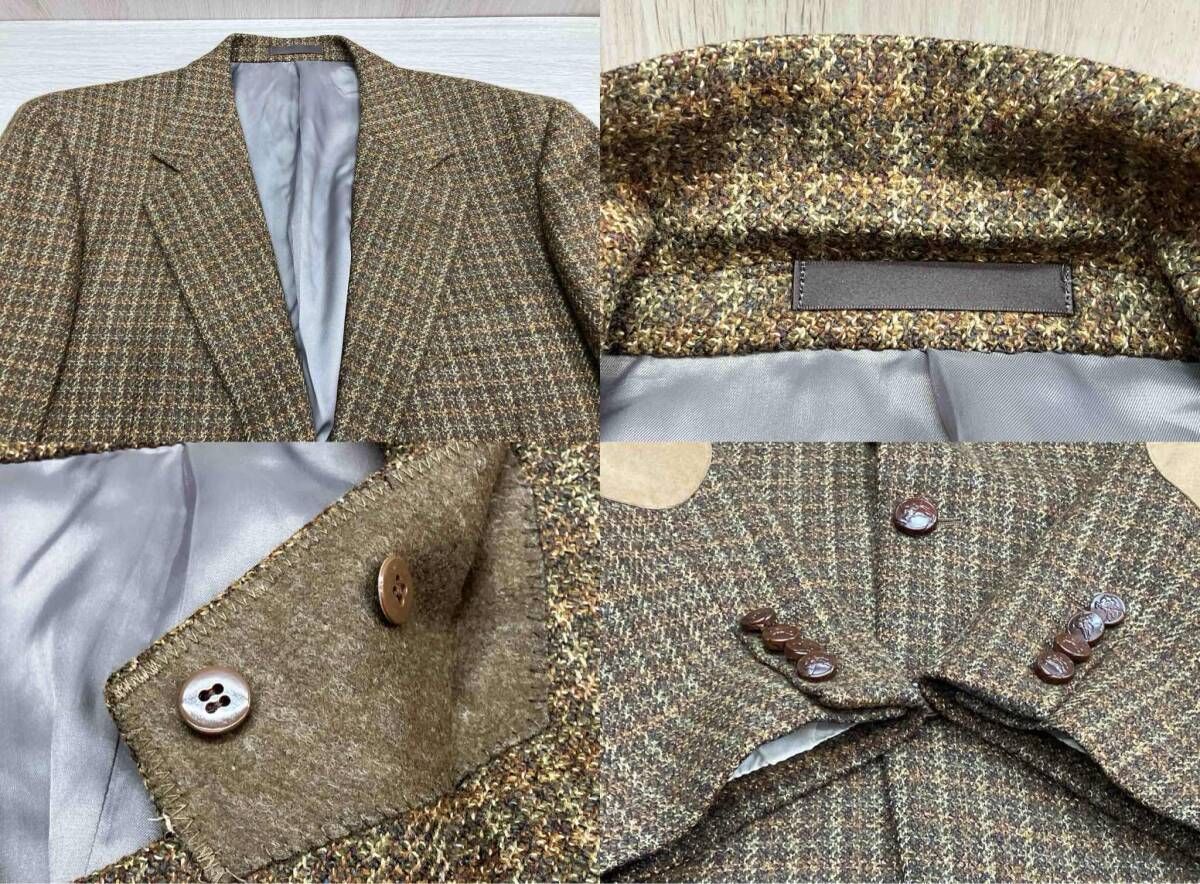 最も安い Burberrys' BBE72-746-58 格子柄 エルボーパッチ テーラード