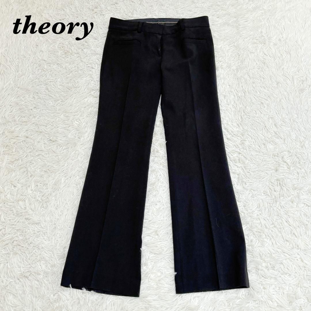 theory ストレッチスラックスパンツ XO ブラック