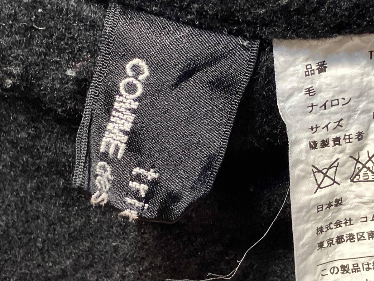  09 aw TRICOT COMME des GARCON ウール縮絨サイドファスナーパンツ TD P 013 サイズM ブラック トリココムデギャルソン スラックス パンツ